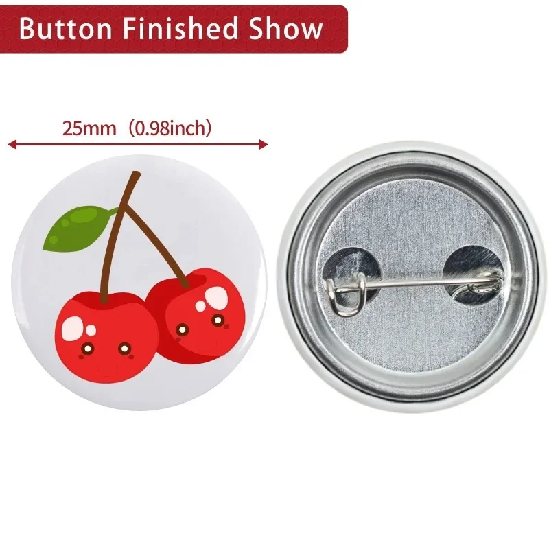 Round Button Maker Making Badges 25mm/32mm/37mm/44mm/50mm/56mm/58mm/75mm 100PCS Pin Metal Button Badge Making Materials badge parts,button making supplies