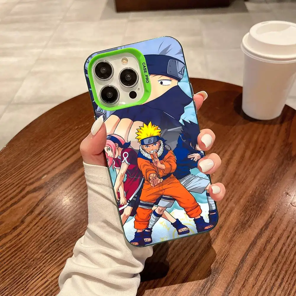 Anime N-NARUTOS Colored Silver Phone Case Cover