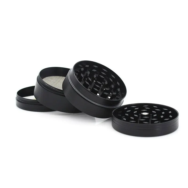 4 Layer Aluminum Herb Spice Grinder 40mm Metal Grinder Scraper Portable Food Aluminum Alloy Smooth Grinding herb grinder