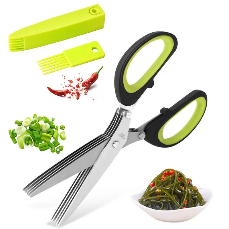 Herb Scissors Stainless Steel - Multipurpose Herb Cutter, Cilantro, Kitchen  Herb