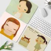 Japan Yoshimoto nara cartoon girl Lambskin Floor Mat Small Office Computer Desk Mat Table Keyboard Big Mouse Pad Laptop Cushion 1