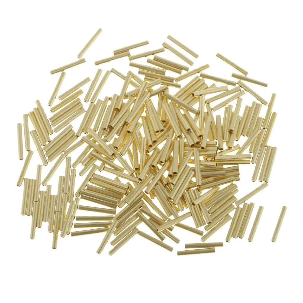 2x 200pcs Single Barrel Crimping Sleeves Copper Tube Inside Diameter 1.0mm