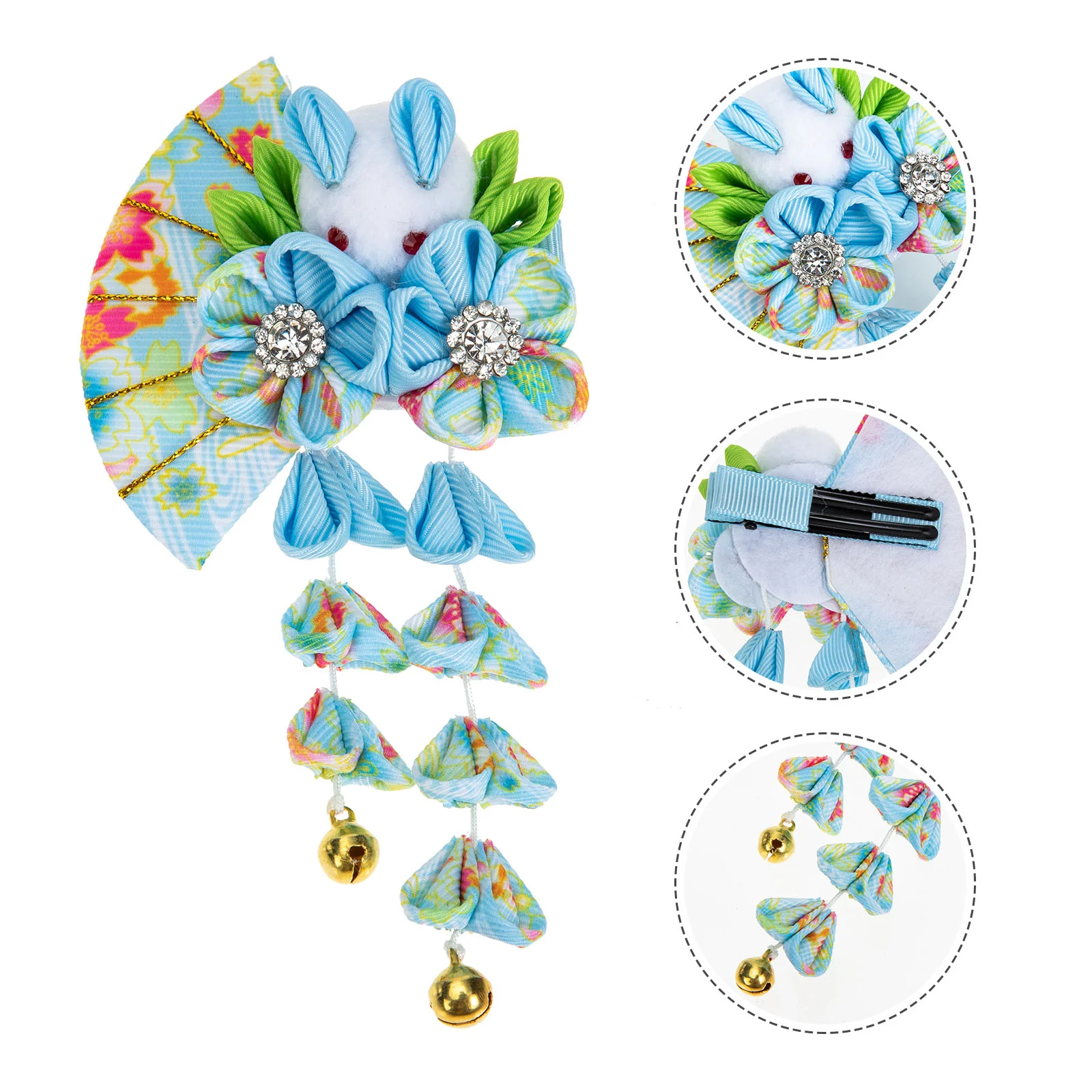 

Заколки для волос в японском стиле, аксессуары для волос, аксессуары для густых волос, заколка-пряжка в виде китайского кролика гейши, японский