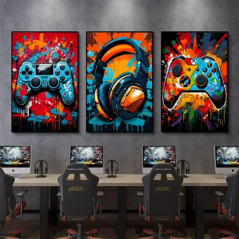 Gaming Graffiti Canvas Set 3