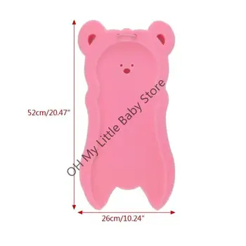M76C Cuscino da bagno per neonato Tappetino da bagno in spugna per neonato antiscivolo per neonato
