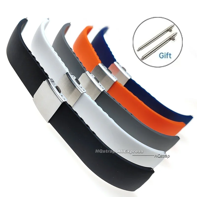 Affordable Classic Rubber 20 mm Watch Wristband 1512444_K0020704 main image 1