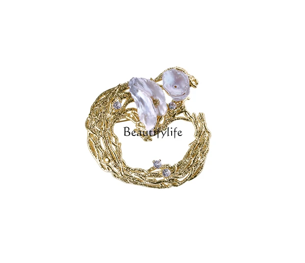 

Pearl Branch High-End Corsage Pin Design Sense High Sense Niche Exquisite Female