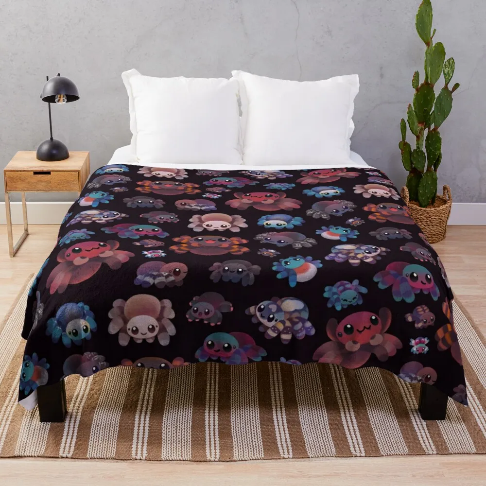

Tarantulas - dark Throw Blanket Baby Blanket Travel Blanket Summer Bedding Blankets