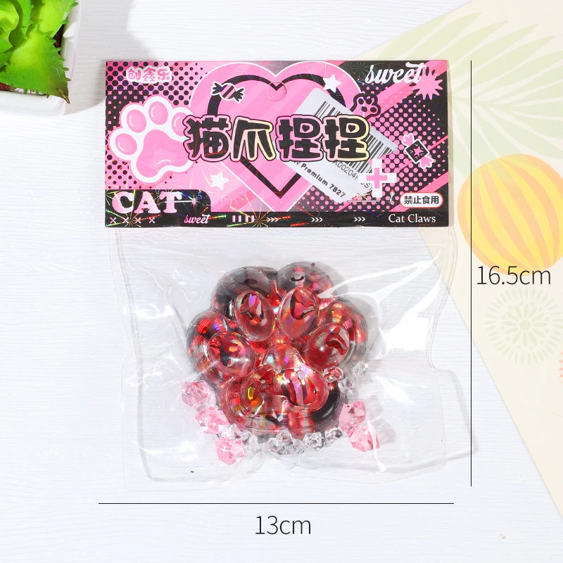 4 Giocattoli Squishy Zampa di Gatto XXL Anti Stress