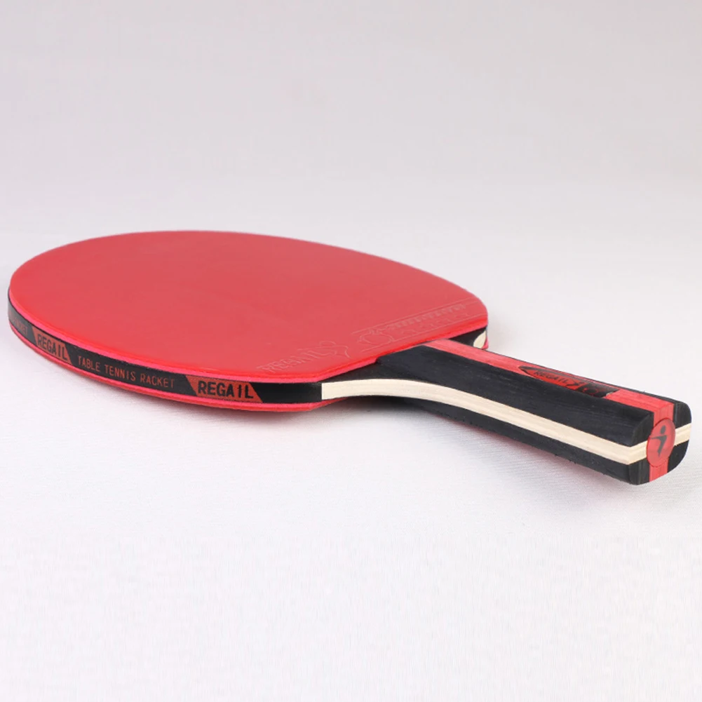 

1x Strong Spin Table Tennis Racket 7 Ply Wood Ping Pong Bat Paddle Long Handl Double-sided Beef Tendon Glue All-round Type
