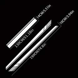 Universal Car Vinyl Bonnet Decal - Auto Tuning Accessory (WHITE)