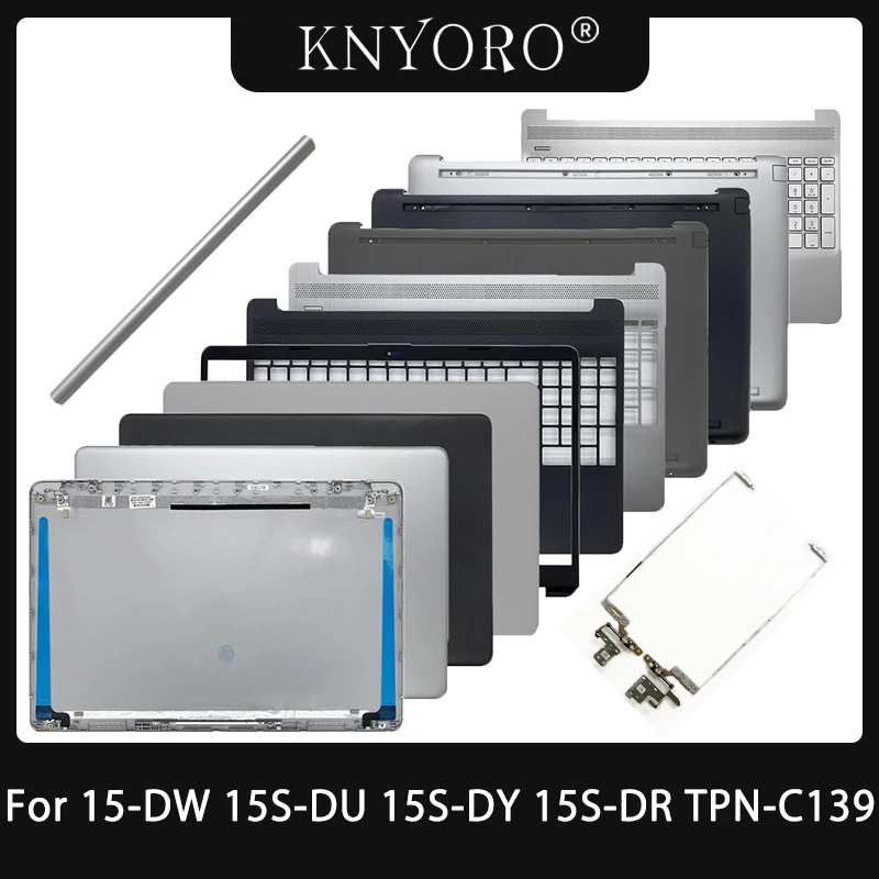 Nuovo Per Hp 15-Dw 15S-Du 15S-Dr 15S-Dy 15S-Gr 250 255 G8 Tpn-C139 Cover Posteriore Per Laptop Lcd Lunetta Cerniera Palmrest Inferiore Coperchio Super