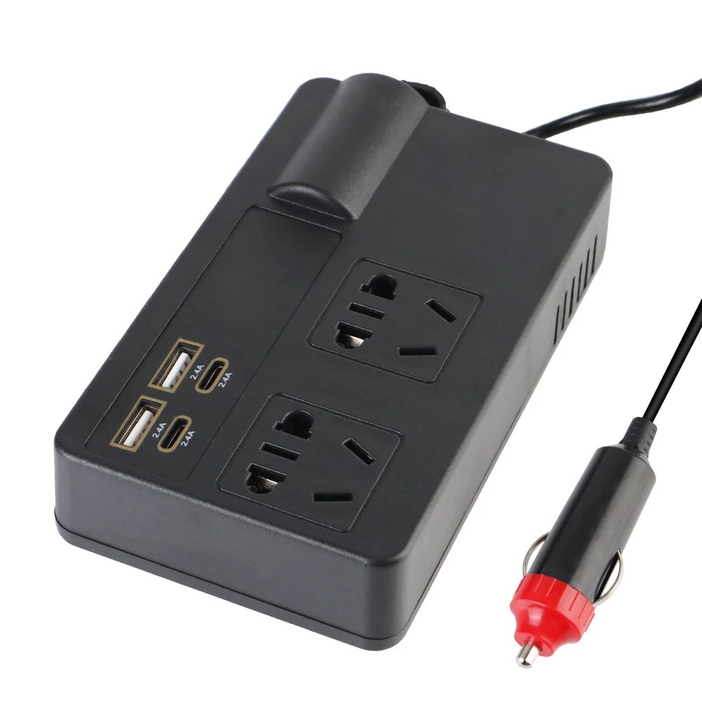 ตัวเลือกสินค้า อินเวอร์เตอร์พลังงานแสงอาทิตย์ 220W พกพาสะดวก USB แปลงไฟ DC12V เป็น AC220V
