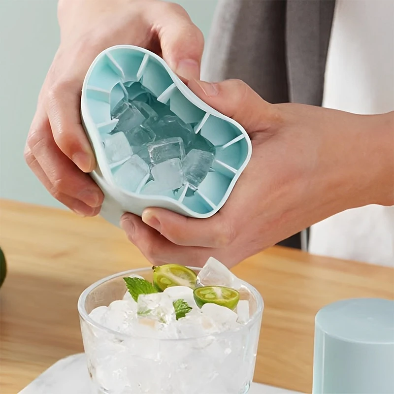 Ice Cube Mold Ice Bucket Whiskey Ice Cubes Set Ice Bucket Cup Mold Ice Cubes Tray Food Grade Quickly Freeze Silicone For Whiskey Beer