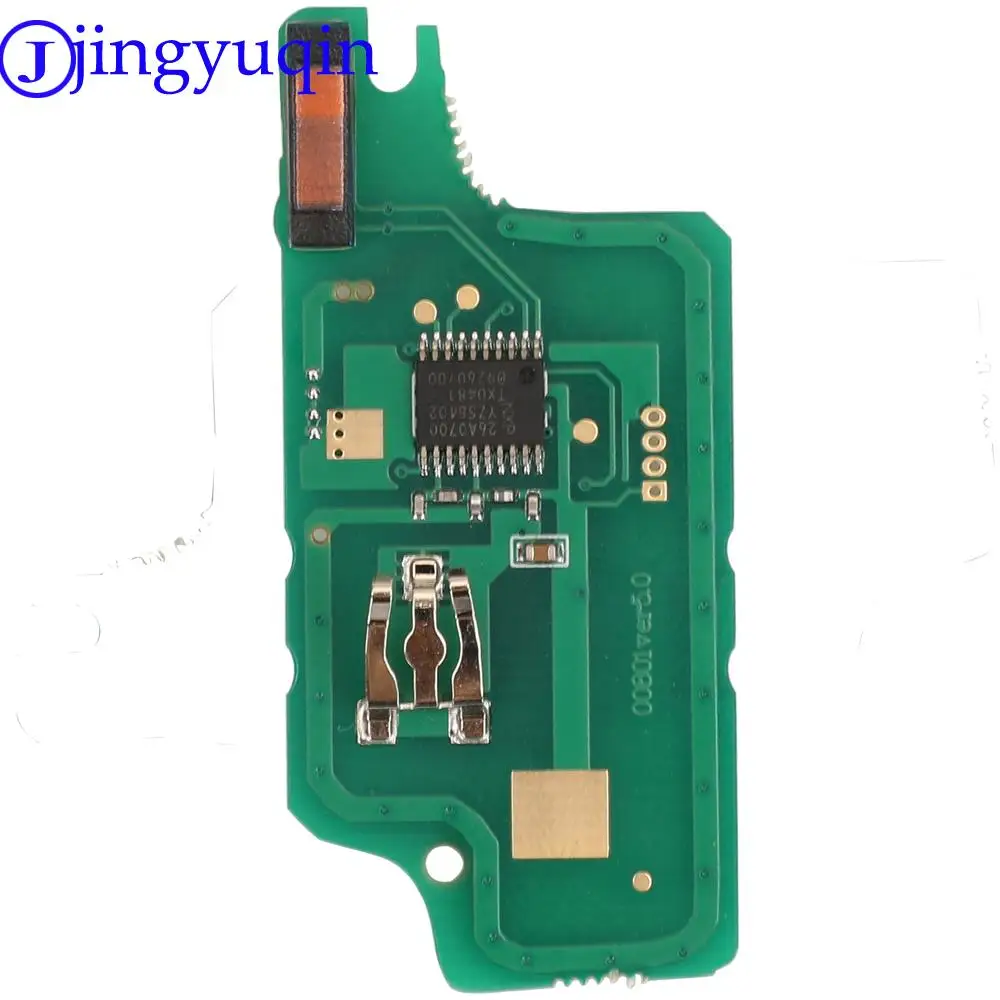 jingyuqin CE0536 ASK/FSK Modified Flip Remote Car Key For Citroen PICASSO C2 C3 C4 C5 C6 C8 VA2/HU83 433MHz PCF7961 2/3 BTN car remote key car key