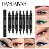 Colorful Eyeliner Stamp Triangle Dual-ended Liquid Eyeliner Waterproof Sweat-proof Quick Dry Eyeliner Makeup Seal Tool Cosmetics 6