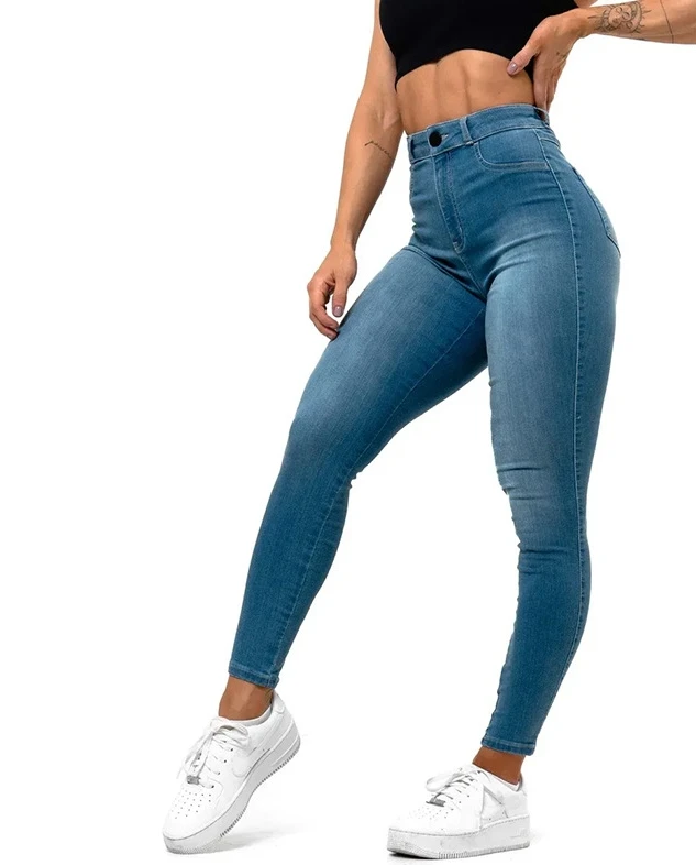 New Hot Selling Women's Pants 2023 New Fashion Elegant High Waist Elastic Hip Lifting Denim Underpants Women's Pants