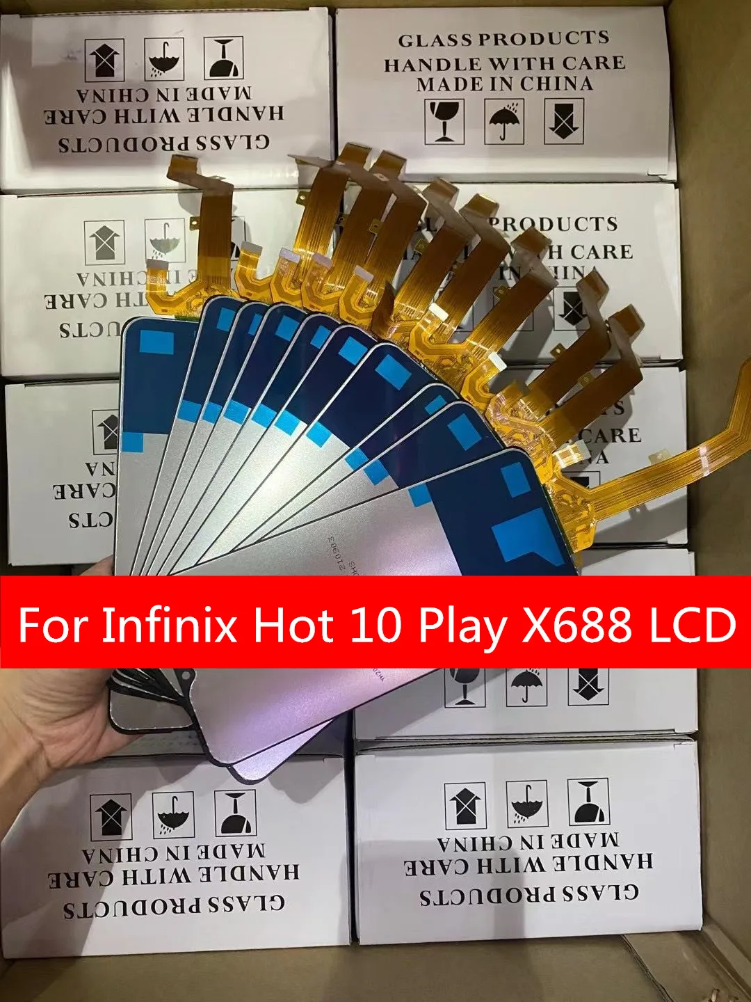 

6,82 оригинальный для Infinix Hot 10 Play X688 ЖК-дисплей кодирующий преобразователь сенсорного экрана в сборе X688C X688B запасные части для ремонта ЖК-дисплея