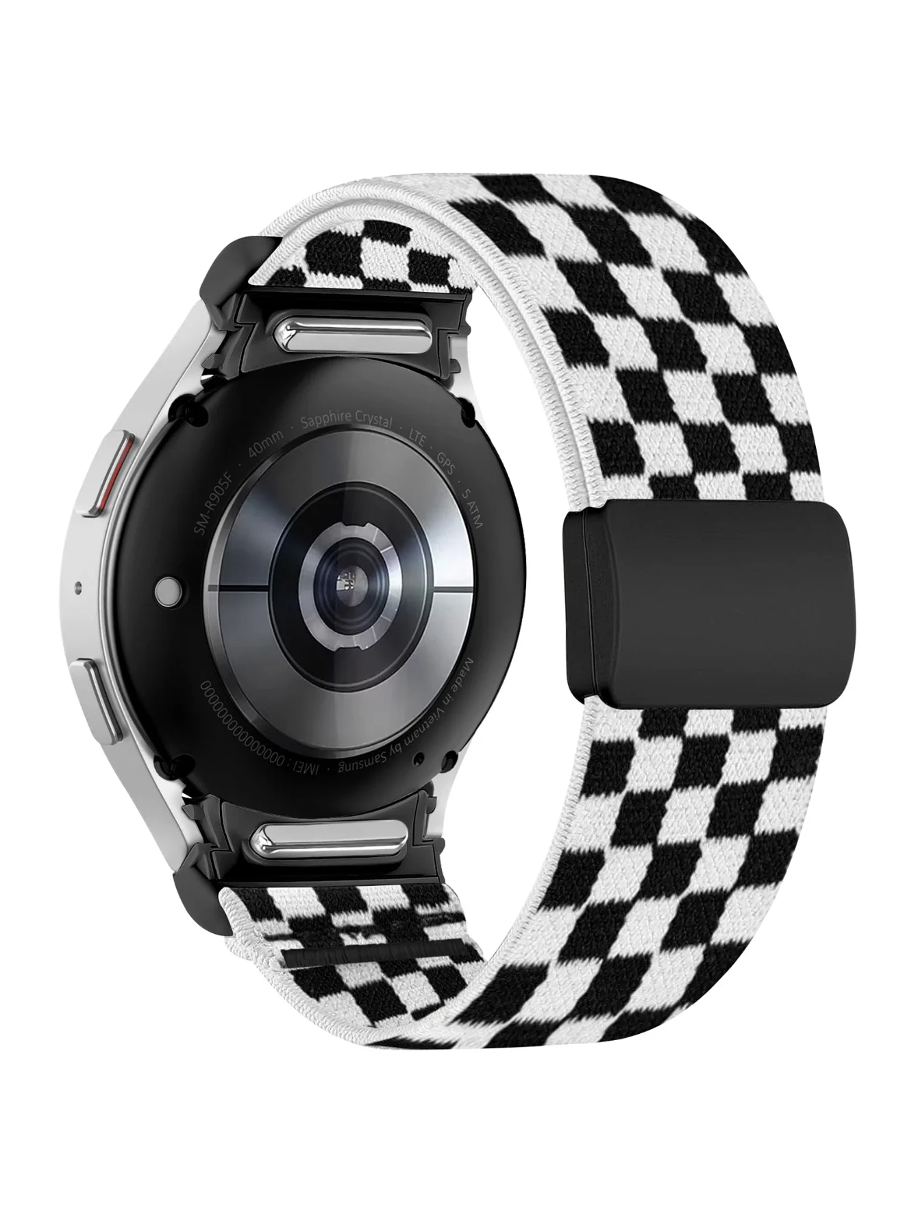 Versatile 20mm Adjustable Nylon Elastic Smartwatch Strap