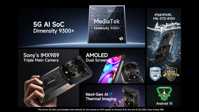 Ulefone Armor 28 Ultra 5G AI Thermal Imaging Rugged Phone