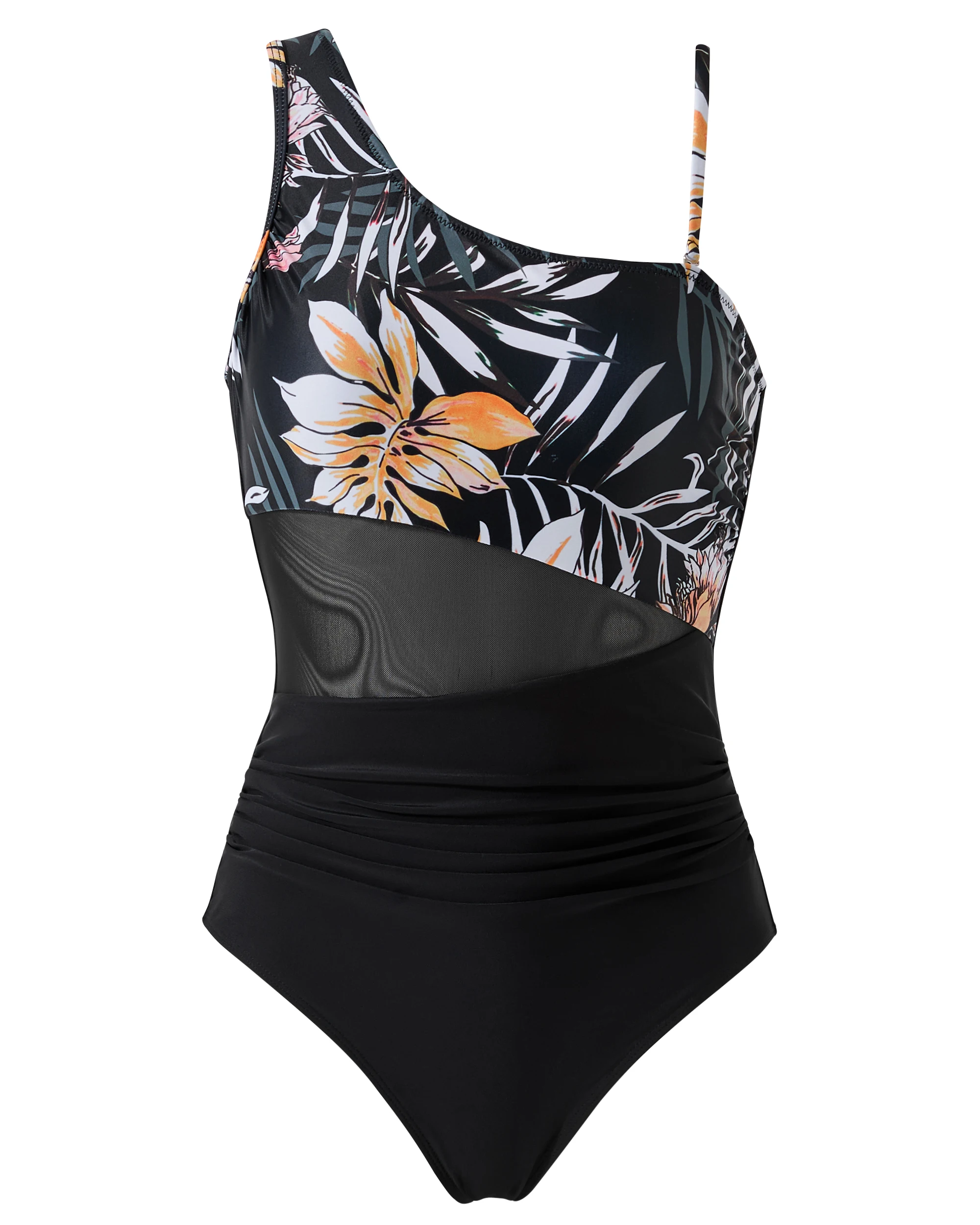 2026 New One Shoulder Swimwear Women One Piece Swimsuit Female Monokini Hollow Out Swimming Suits Beachwear Swimming Suits