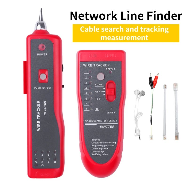 Lan Network Cable Tester Cat5 Cat6 Rj45 Utp Stp Line Finder Telefono Wire Tracker Tracer Diagnostica Tone Distance Cable Tester