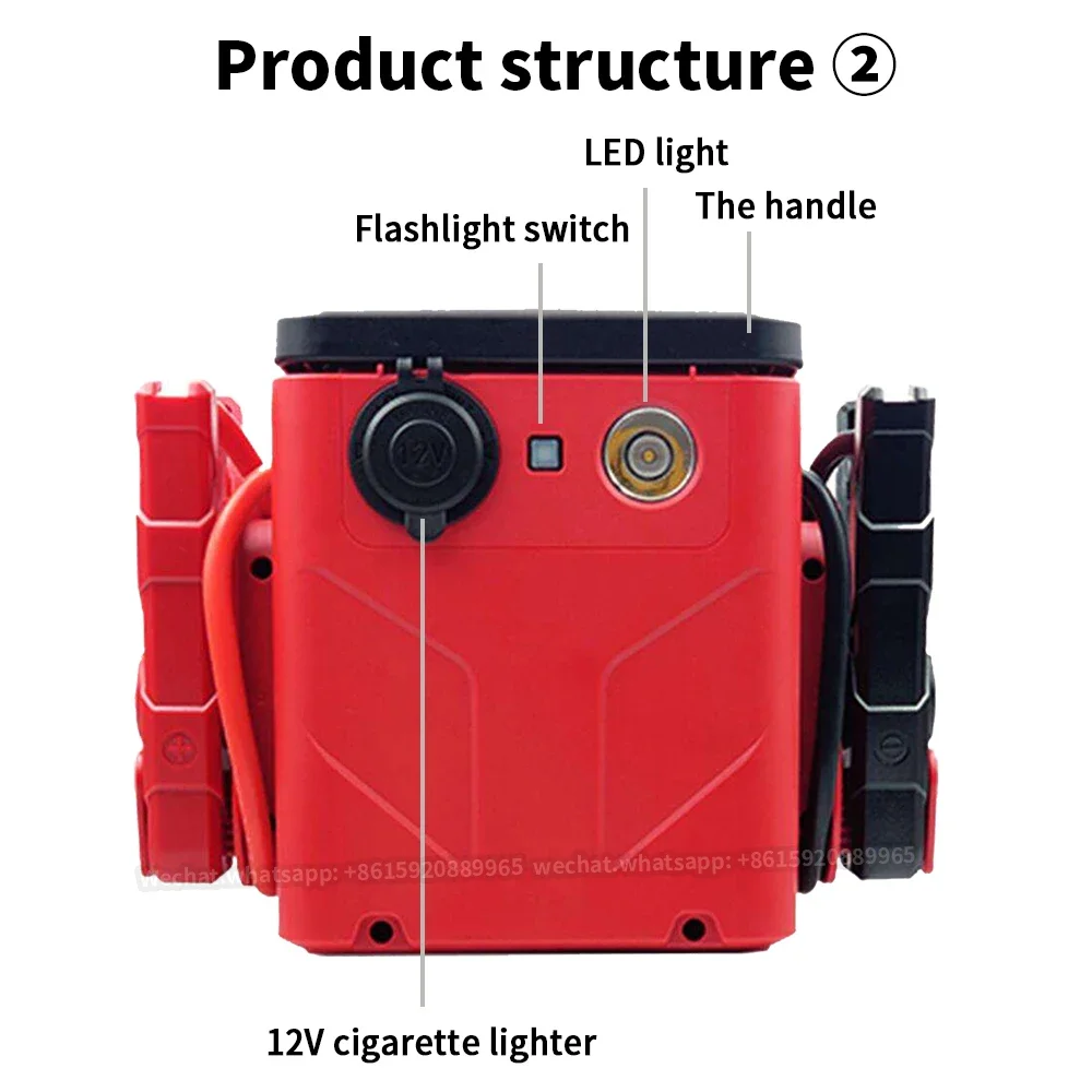 Car Starter 4000A 56000mAh 12v 24v Emergency Portable battery power booster jump starter for Cars And Trucks industrial vehicles