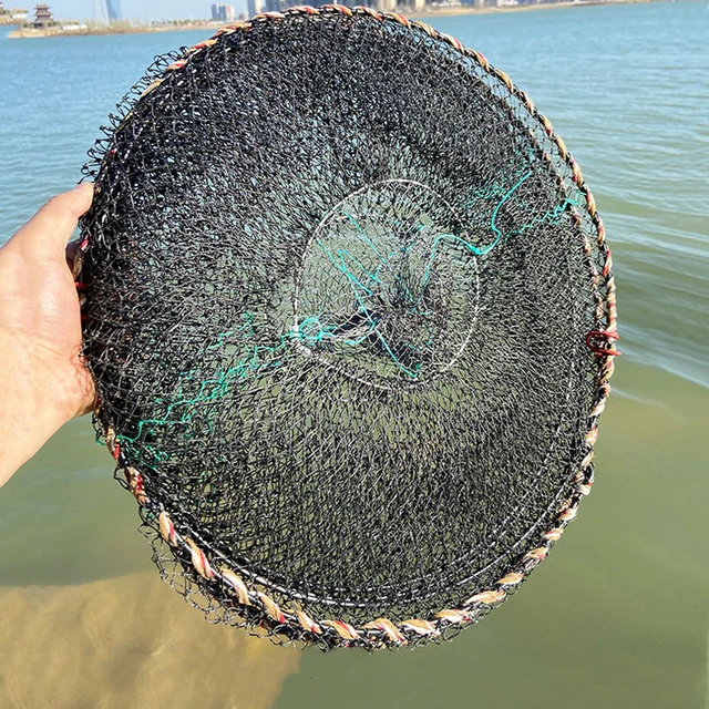 Folded Fishing Bait Trap Crab Trap Bait Lobster Crawfish Shrimp Portable Folded Cast Net 4