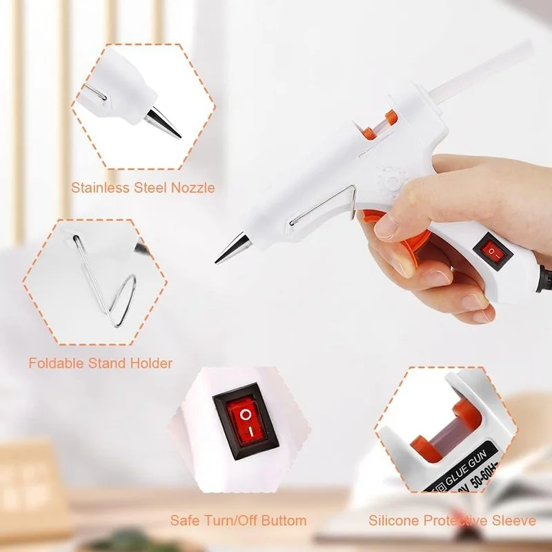 70w Hot Melt Glue Gun 7mm Glue Stick Industrial Mini Guns Thermo Handwork Electric Heat Home DIY Temperature Tools hot melt glue gun hot glue gun