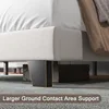 Upholstered Queen Size Bed Frame with Velvet Fabric Headboard Strong Wooden Slats Support Noise Free No Box Spring Neede 5