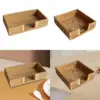 Tissue Paper Towel Storage Tray Wicker Napkin Basket Flat Napkin Holder Rattan Paper Tray for Home Tables Cafe Bathroom Decor 3