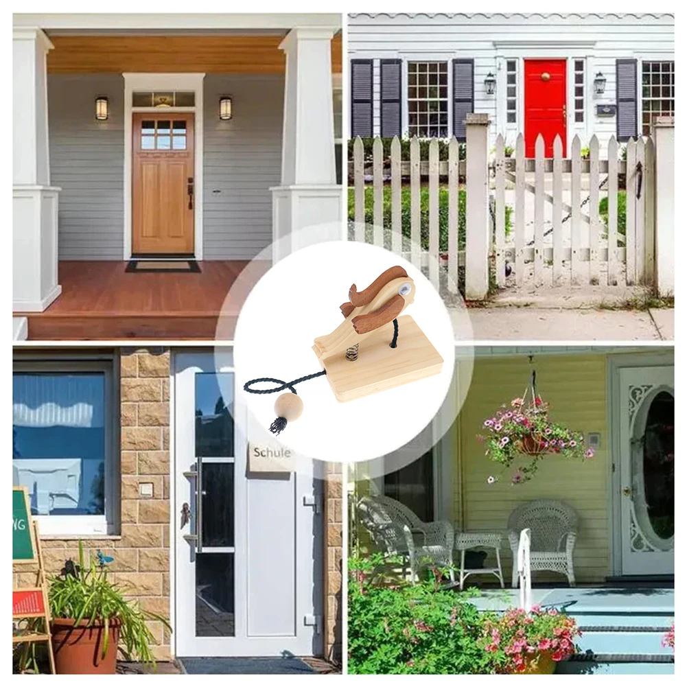 

Wooden Handmades Woodpecker Door Bell Sturdy Door Entry Reminder Props For Living Room