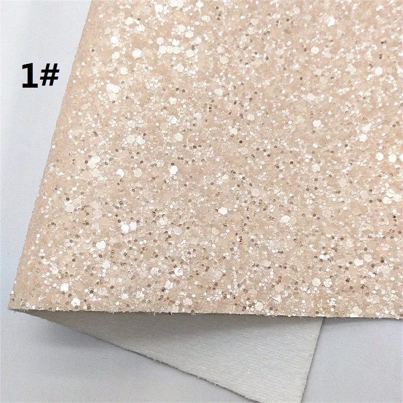 Description Picture 3 of itemCrystal Cream Glitter Leather Sheets Floral Embossed Faux Leather Stars Tartans Printed Synthetic Leather For DIY 21x29CM Y497