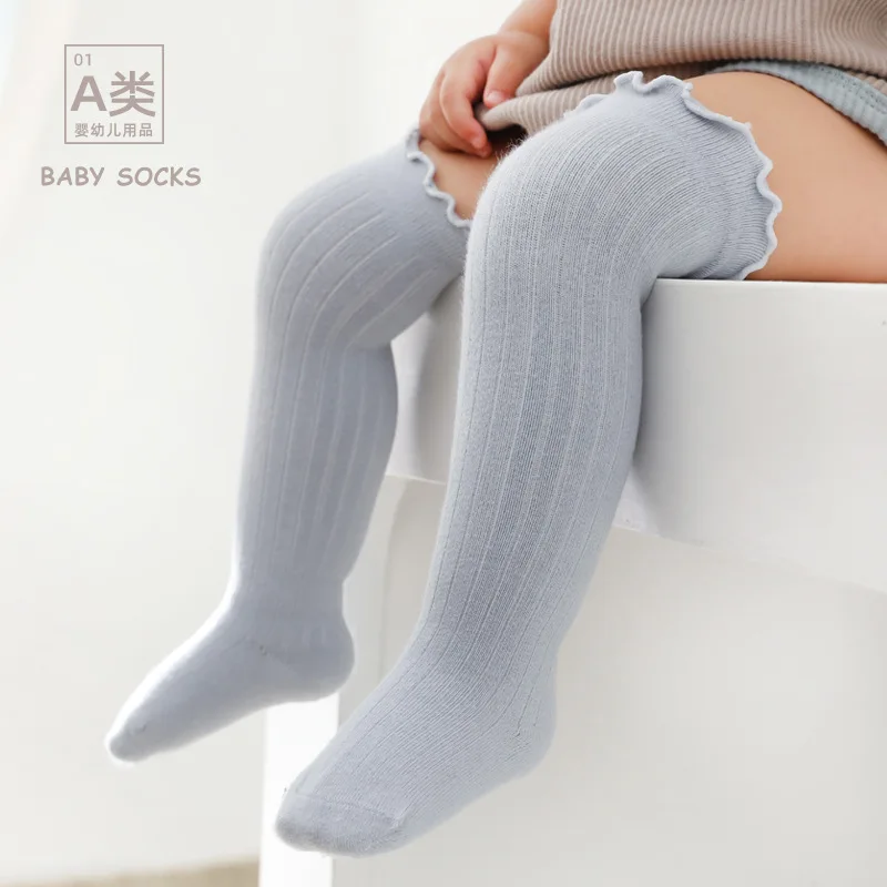 

Autumn and Winter Combed Cotton Boys and Girls' Baby Stockings with Loose Ends and Wooden Ears Baby Knee Socks Children's Socks