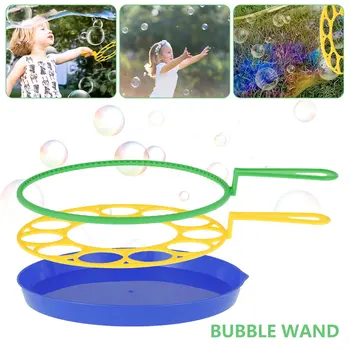 Bubble Machine Blowing Bubble Tool Outdoor Fun Soap Bubbles Concentrate Stick Blowing Bubble Tray Kids Interactive Toys Kits 2