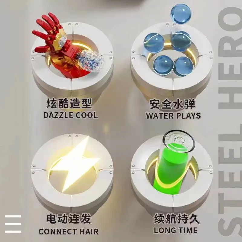 Iron Man Arm Shooter Electric Mechanioal Combat Arm 7-8Mm Ball Bullets Water Gel Gun Splatter Wearable Toy Guns Cosplay Weapon For Boys 18 Iron Man Arm Shooter Electric Mechanioal Combat Arm 7-8Mm Ball Bullets Water Gel Gun Splatter Wearable Toy Guns Cosplay Weapon For Boys