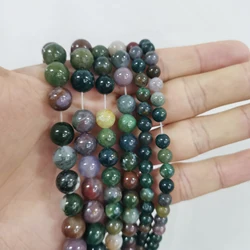 Elegant Natural Stone Bead Collection for Jewelry Crafting - Lava, Tiger Eye, Crystal, Apatite, Amazonite, Tourmaline (Indian agate)