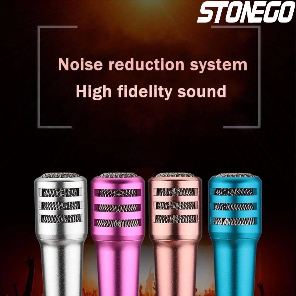Mini Karaoke Microphone Portable Condenser Mic for Smartphone Tablet PC Stylish Handheld Singing Mic with Powerful Sound