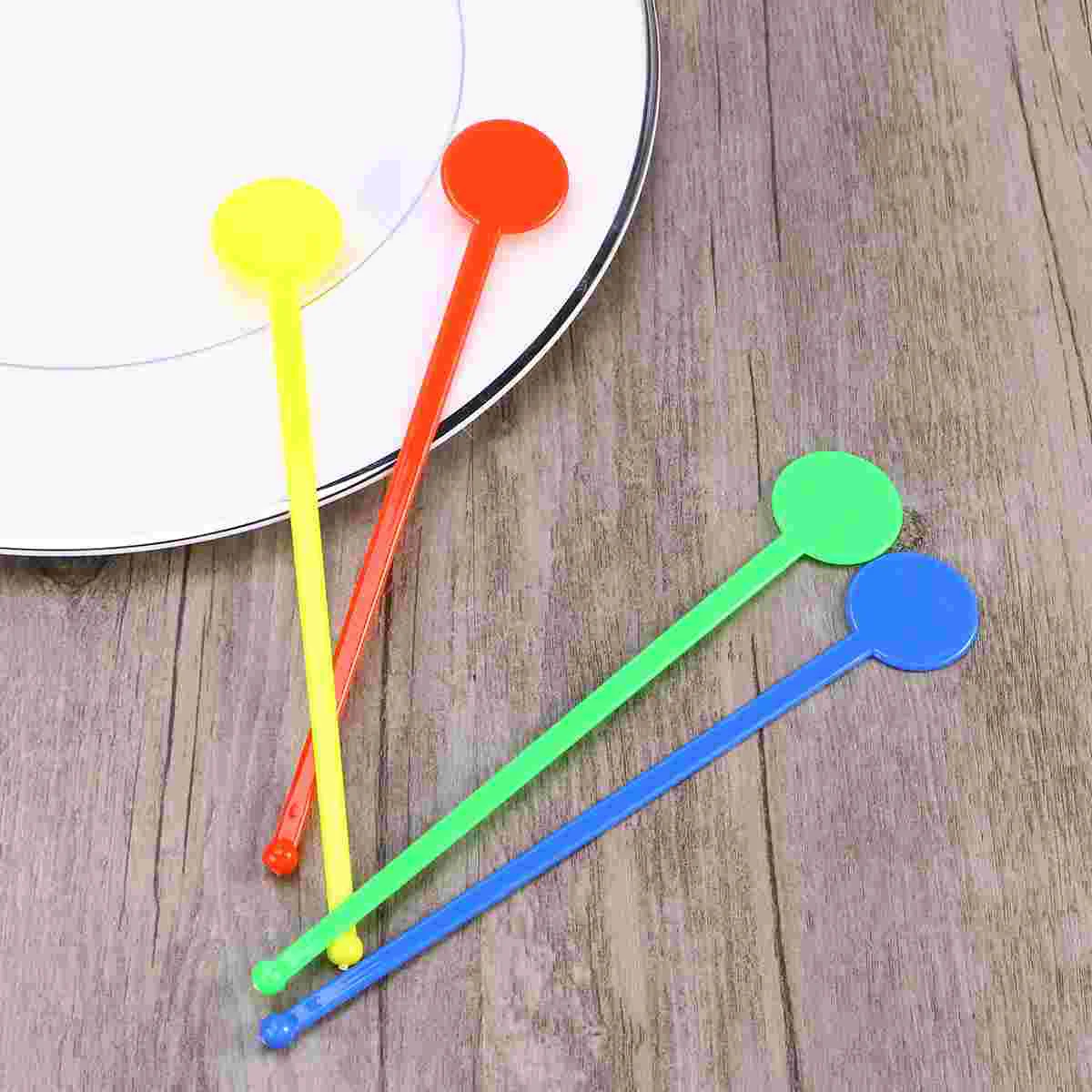 

Swizzle Sticks Colorful Round Head Acrylic Resuable Stirring Sticks Martini Picks Beverage Stirrers for Wine Juice Coffee
