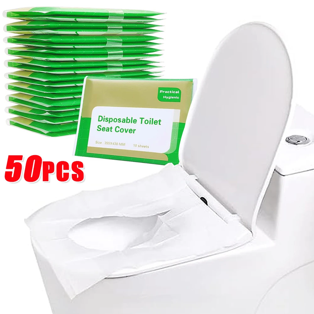 501PcsDisposableToiletSeatCoverPortableWaterproofSolubleWater