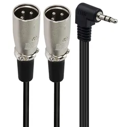 Premium 3.5mm to XLR Balanced Audio Adapter Cable for Microphones and Amplifiers (3.5mm XLR M RI)