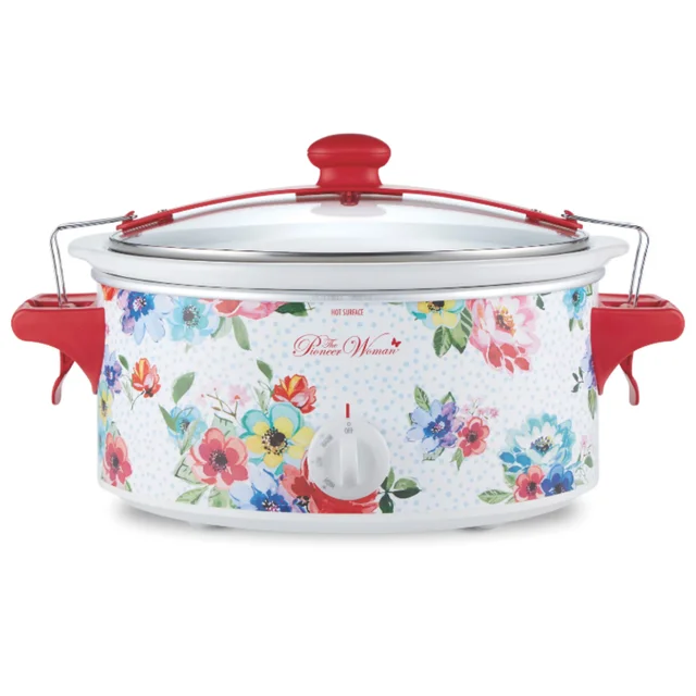 The Pioneer Woman Breezy Blossom 6 Quart Portable Slow Cooker, 33062