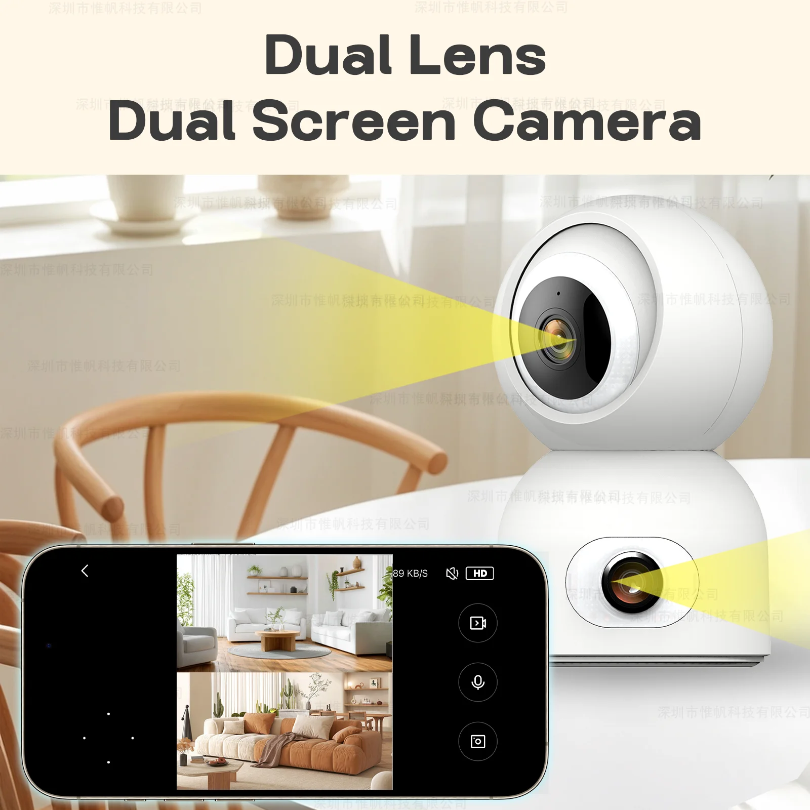 Tuya 4K 8MP Dual Lens 5G WiFi Camera Indoor PTZ IP CCTV ONVIF Security Camera AI Human Tracking Auto Surveillance Baby Monitor 2
