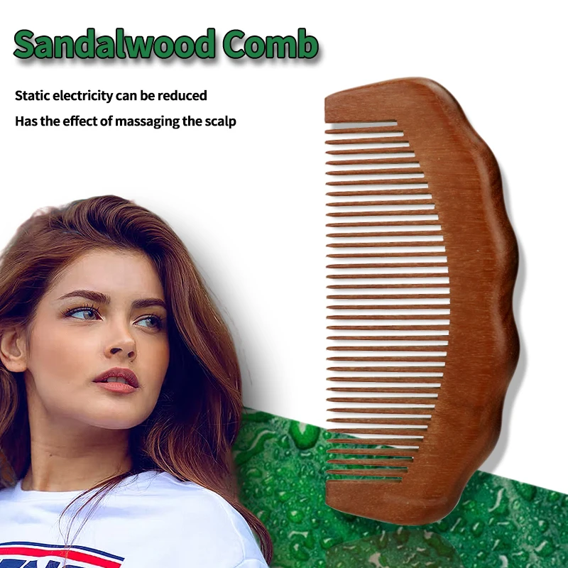 

Own Brand Customization High Quality Sandalwood Pocket Comb Professional Anti-Static Hair Loss Prevention Beauty Care Comb