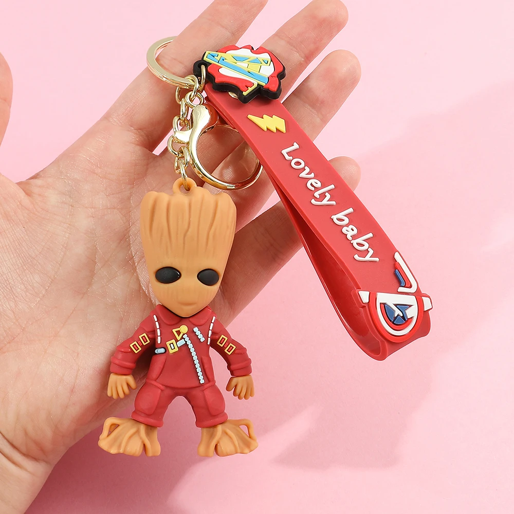 Marvel Film Guardians Of The Galaxy Anhänger Keychain Nette Groot Rakete  Waschbären Silikon Schlüsselring für Frauen Tasche Zubehör Geschenke -  AliExpress