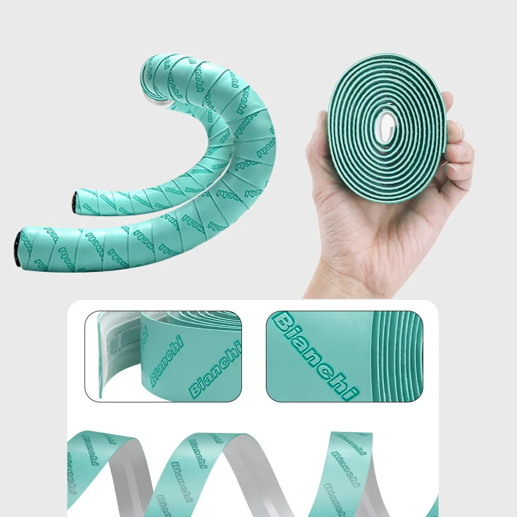 Ultralight Road Bicycle Handlebar Tape PU Non-Slip Shock Absorbing Belt 1 Pair Wear-Esistant Road Bike Tape Cycling Accessories bike handlebar tape bike accessory