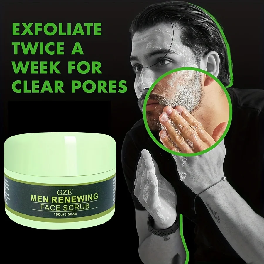 Brickell Men's Polishing Body Scrub - Natural Organic Exfoliator For Men - Prevent Blemishes, Brighten Skin - 8 Oz