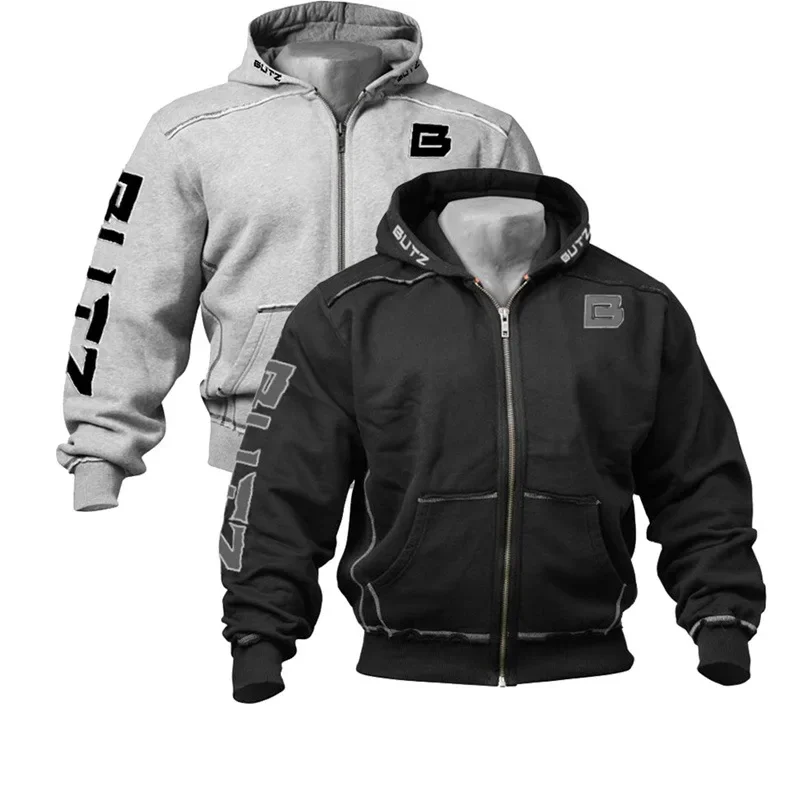 Men's Sportswear Running Jogging Jacket Jersey Sweatshirts Hoodies Zipper Basketball Gym Fitness Workout Hooded Sports Coat Tops