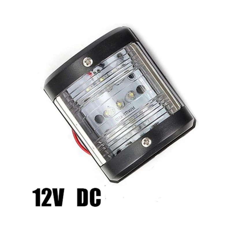 ISURE MARINE 보트 폰툰 LED 네비게이션 라이트, 블랙 ABS 플라스틱 하우징, 1 쌍