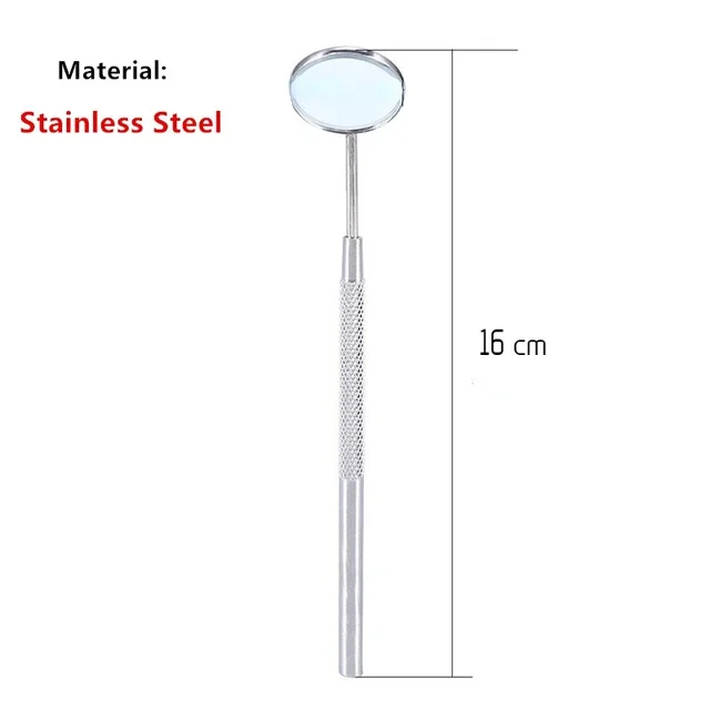 Miroirs buccaux dentaires pour vérifier l'extension des cils, miroirs de maquillage en acier inoxydable, blanchiment des dents, outils de fournitures pour cils buccaux propres 6
